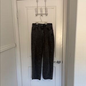 RSQ Women's Dark Gray/Black Straight Leg BaggyJeans